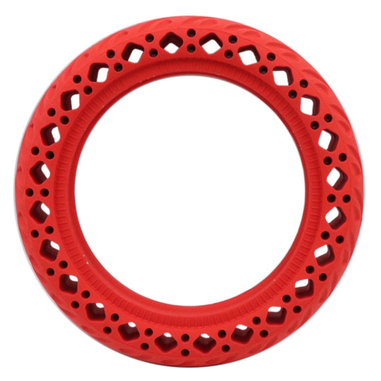 8.5 inch Electric Scooter Wear-resistant Shock-absorbing Decorative Pattern Tire Honeycomb Solid Tire, Suitable for Xiaomi Mijia M365(Red)