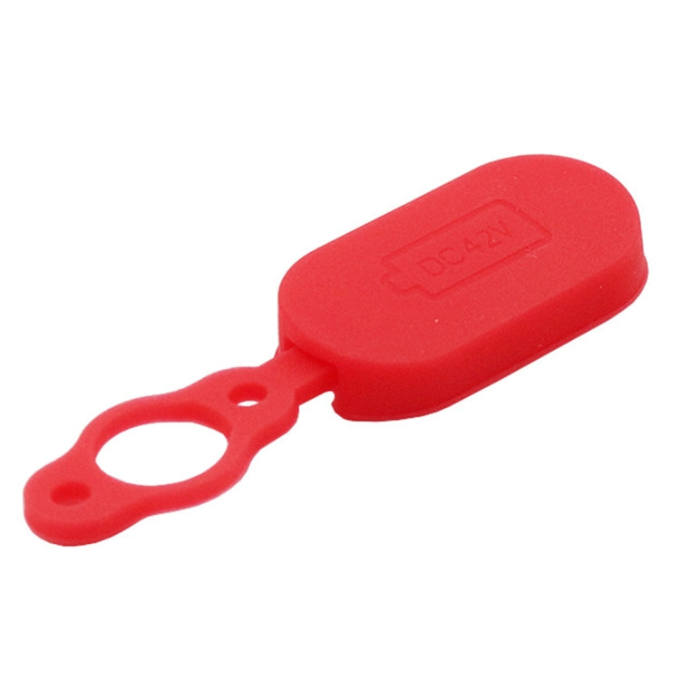 4 PCS Silicone Charging Port Waterproof Cover Dust-proof Plug Electric Scooter Accessories for Xiaomi Mijia M365(Red)