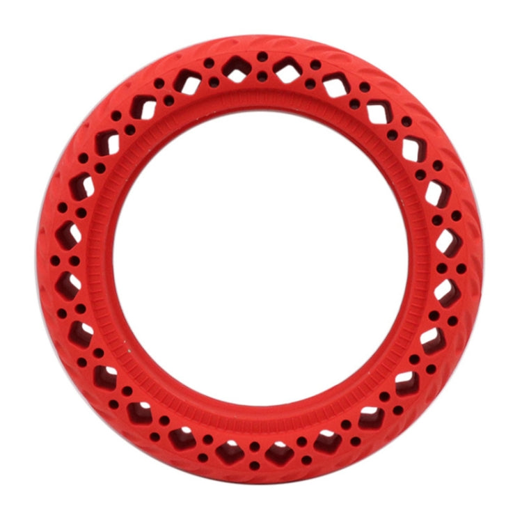 8.5 inch Electric Scooter Wear-resistant Shock-absorbing Decorative Pattern Tire Honeycomb Solid Tire, Suitable for Xiaomi Mijia M365(Red)
