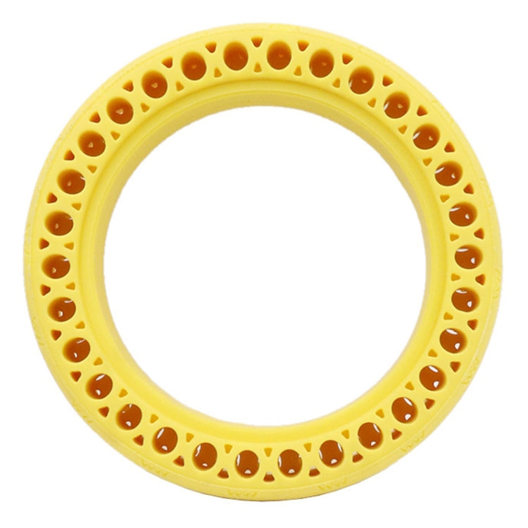 8.5 inch Electric Scooter Wear-resistant Shock-absorbing Decorative Pattern Tire Honeycomb Solid Tire, Suitable for Xiaomi Mijia M365(Yellow)