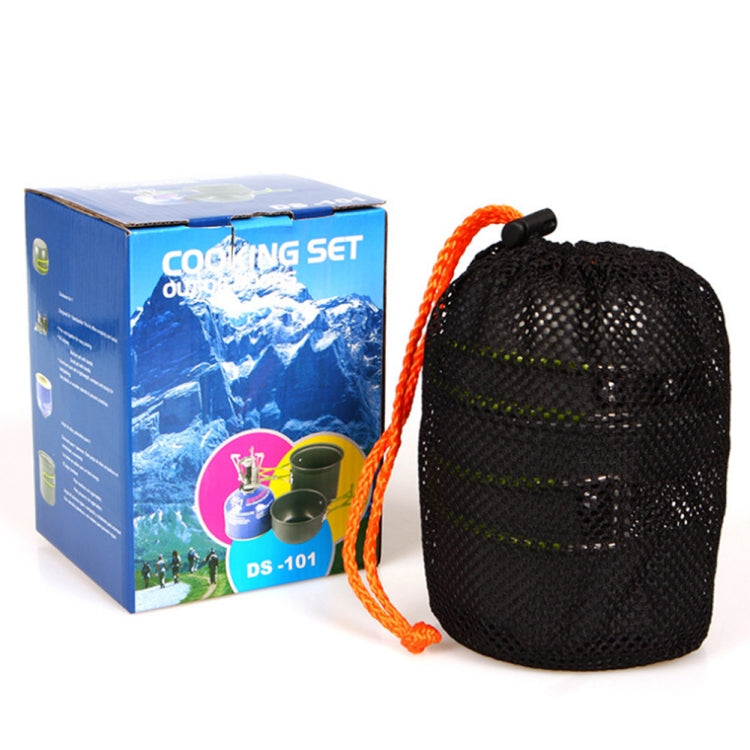 DS-101 Portable Outdoor Camping Cooking Set Picnic Boiler Cookware Combination (Orange)