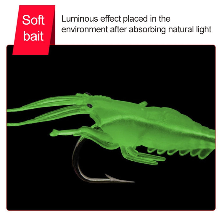 10 PCS 4cm Fishing Soft Artificial Shrimp Bait Lures Popper Poper Baits with Hook(Natural)