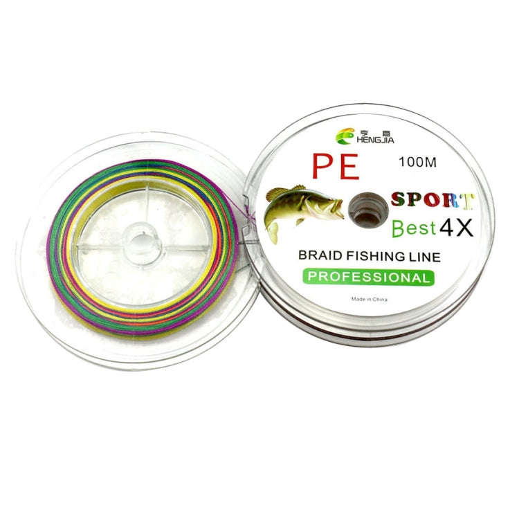 HENGJIA Colorful 4.0# 0.34mm 45LB 18.1kg Tension 100m Extra Strong 4 Shares Braid PE Fishing Line Kite Line