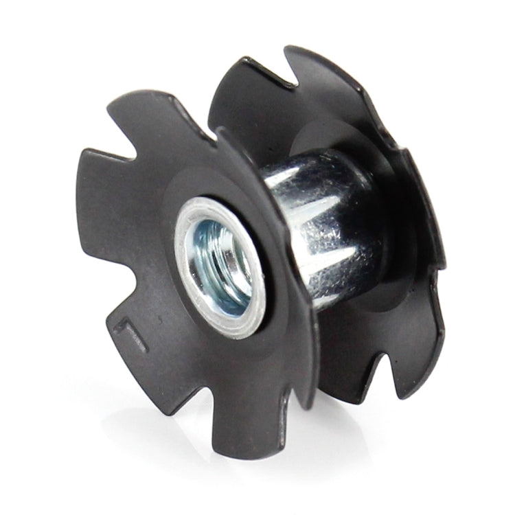 Bike Bicycle Headset Double Flanged Star Nut for 1-1/8 inch Steerer(Black)