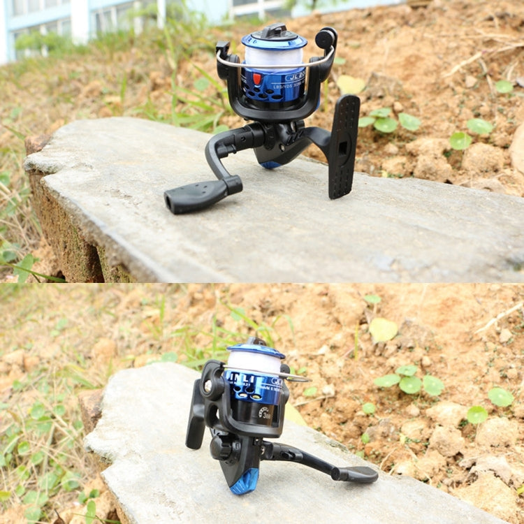 JL200 Plating Plastic 3 Ball Bearings Handle Fishing Spinning Reel  with Transparent Lines(Gold)