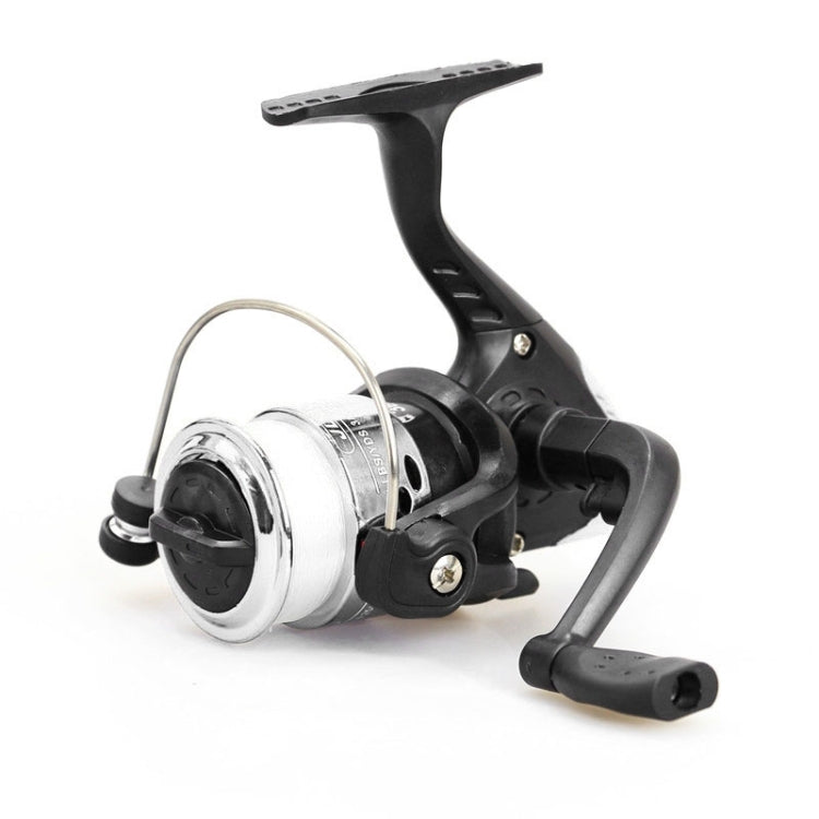 JL200 Plating Plastic 3 Ball Bearings Handle Fishing Spinning Reel  with Transparent Lines(Silver)
