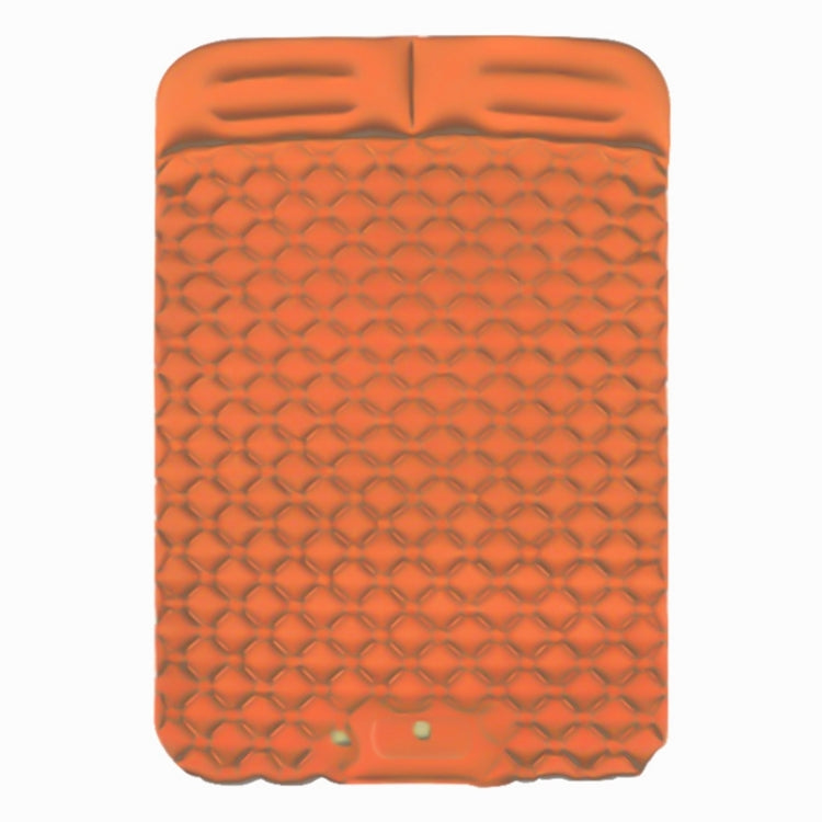 Outdoor Camping Foot-step Automatic Inflatable Cushion Portable TPU Inflatable Double Bed, Size: 195 x 119 x 16cm(Orange)