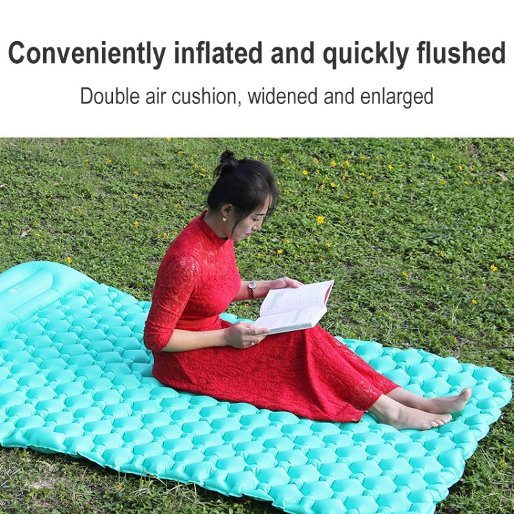 Outdoor Camping Foot-step Automatic Inflatable Cushion Portable TPU Inflatable Double Bed, Size: 195 x 119 x 16cm(Orange)