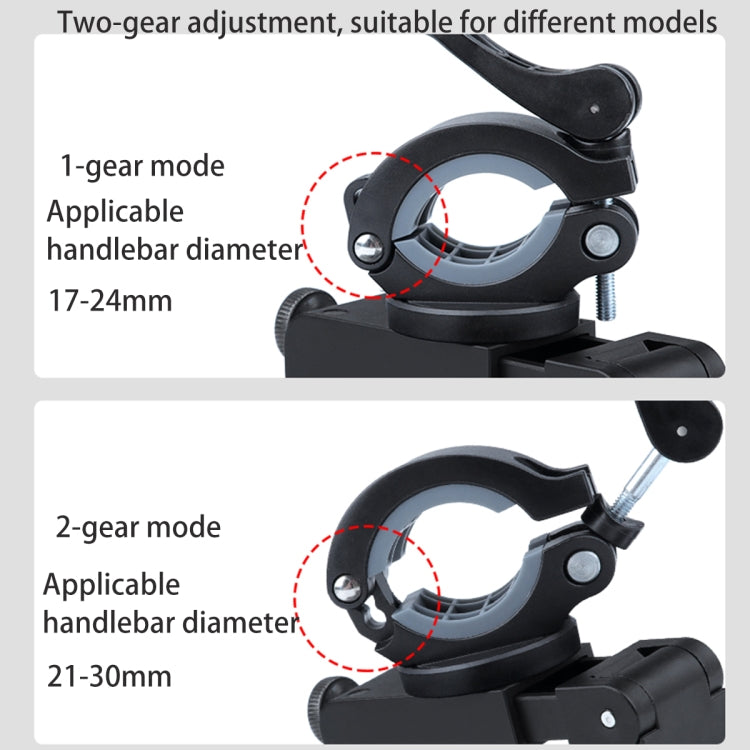 Rotatable PVC Motorcycle Bicycle Handlebar Mount Mobile Phone Holder (Black)