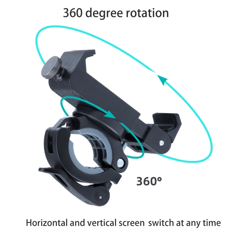 Rotatable PVC Motorcycle Bicycle Handlebar Mount Mobile Phone Holder (Black)