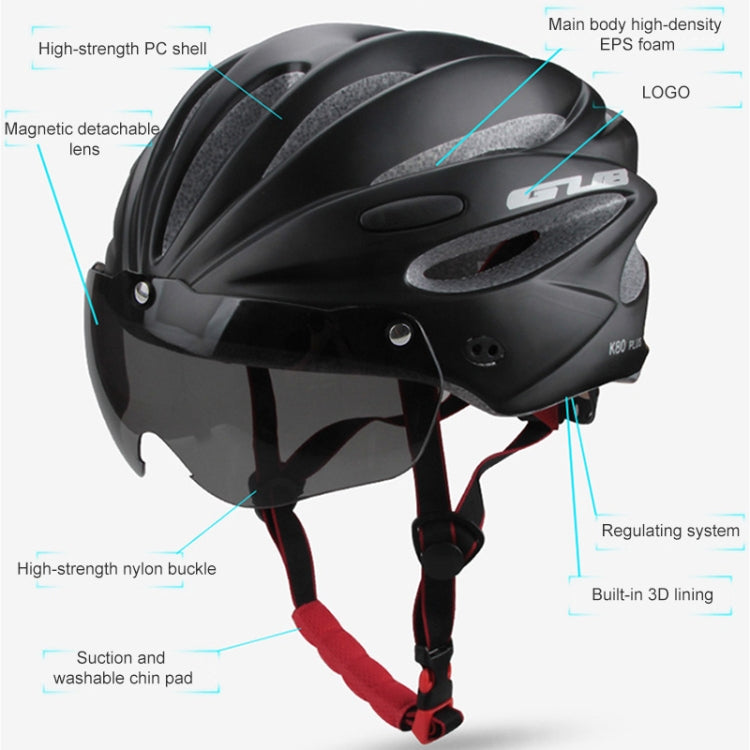 GUB K80 Plus Bike Helmet With Visor And Goggles(Gradient Blue)