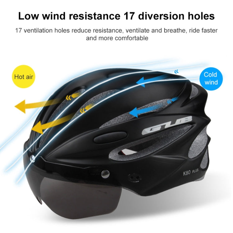 GUB K80 Plus Bike Helmet With Visor And Goggles(Gradient Purple)