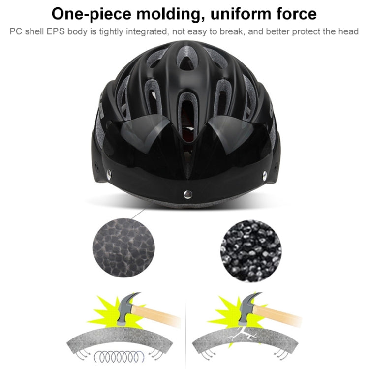 GUB K80 Plus Bike Helmet With Visor And Goggles(Gradient Blue)
