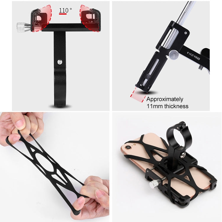 GUB P10 Aluminum Bike Phone Holder(Black)