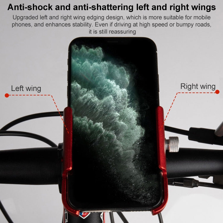 GUB P30 Aluminum Bike Phone Holder(Black)