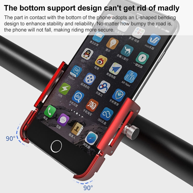 GUB P30 Aluminum Bike Phone Holder(Black)