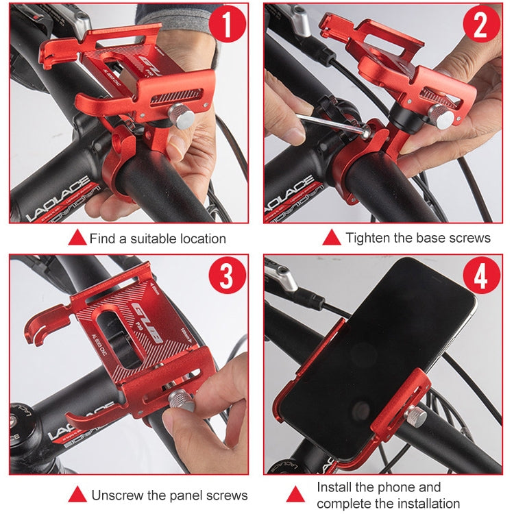 GUB P30 Aluminum Bike Phone Holder(Black)