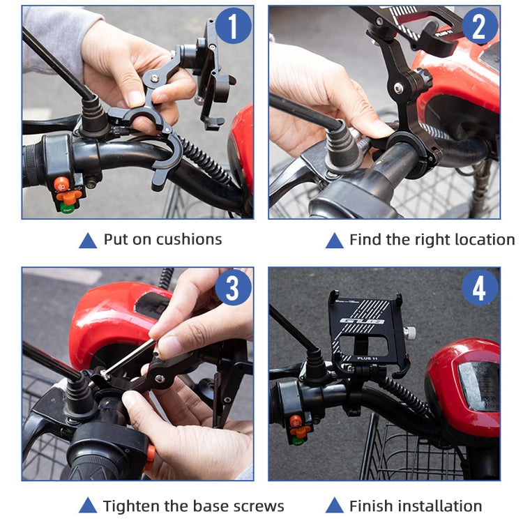 GUB Plus 11 Rotatable Bicycle Phone Holder(Black)