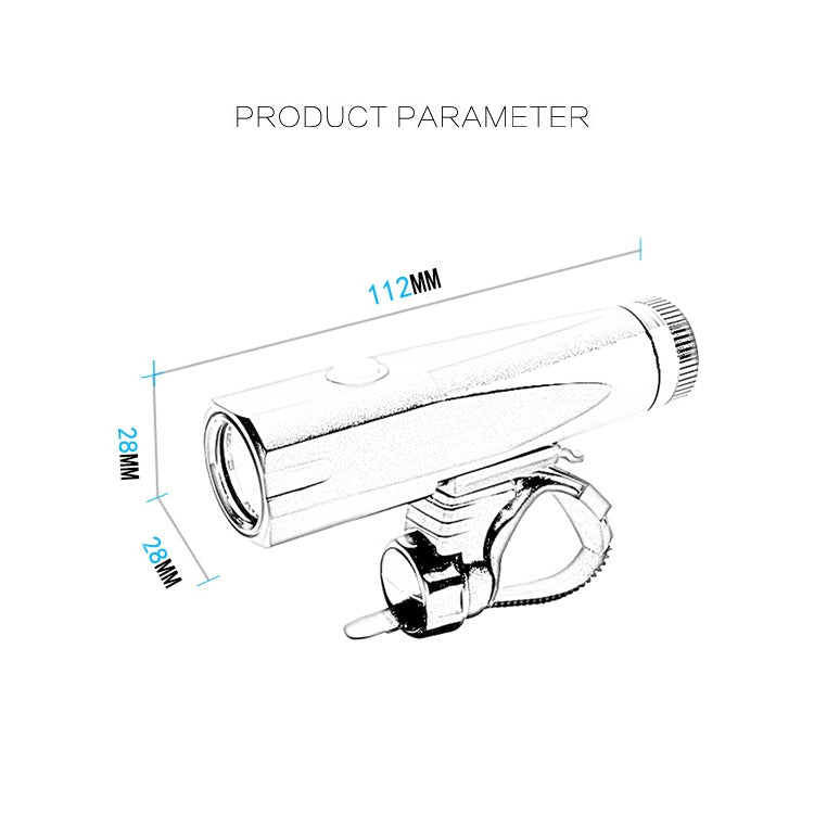 LR-Y1 T6 LED 800LM USB Charging LED Bicycle Headlight Front Lamp with 5 Modes