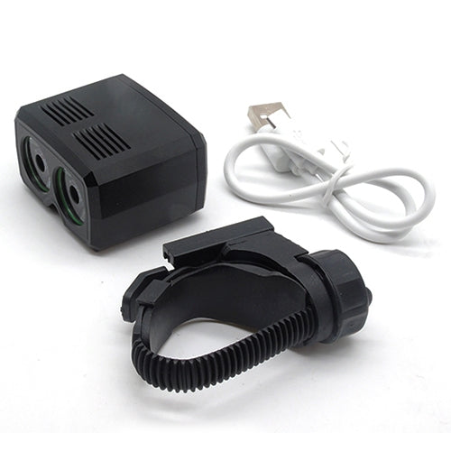 Y15 2 x XPG2 500LM USB Charging LED Bike Headlight Front Lamp with 5 Modes
