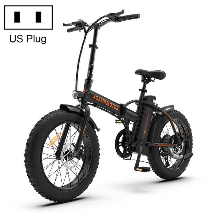 [US Warehouse] AOSTIRMOTOR A20 500W 36V 13AH Folding Electric Bicycle with 20 inch Tires for Adults(Black)