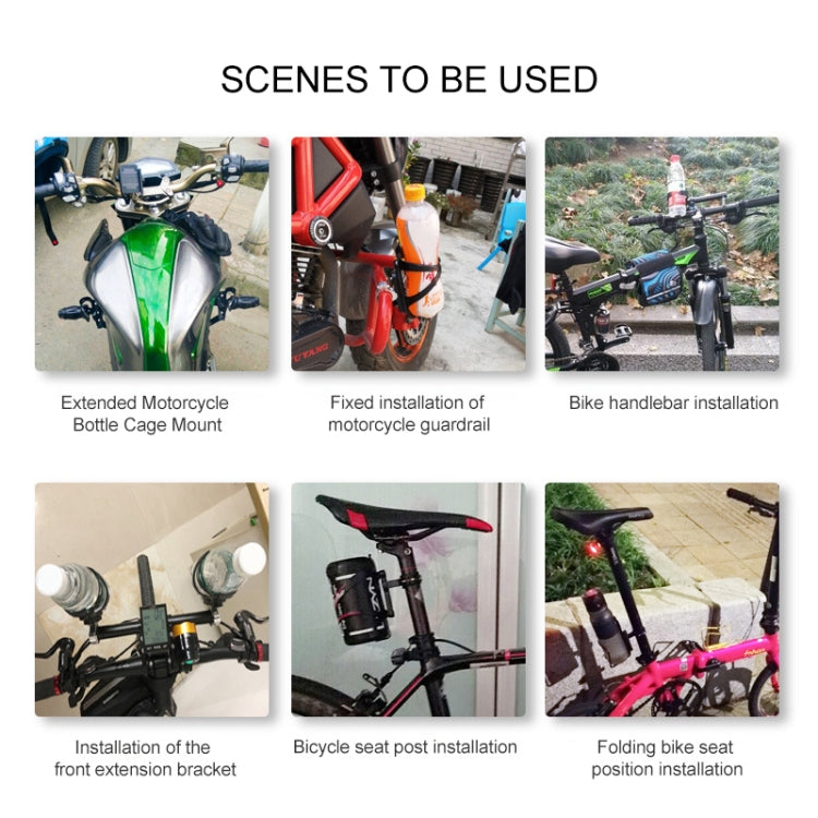 PROMEND FJJ-280N CNC Aluminum Alloy Bicycle Adapter Seat for Bottle Cage (Titanium Color)