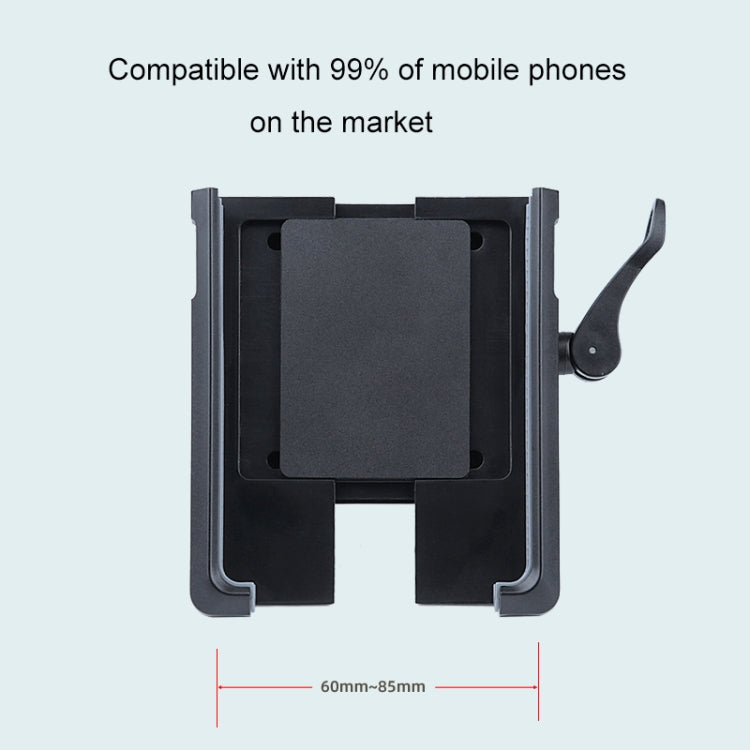 Rotatable PVC Motorcycle Bicycle Handlebar Mount Mobile Phone Holder (Black)
