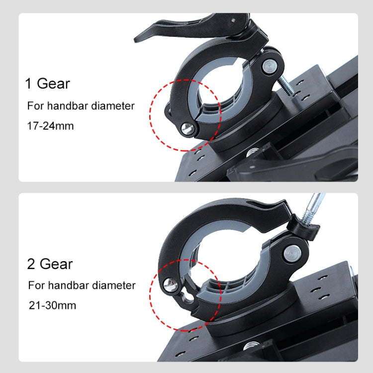 Rotatable PVC Motorcycle Bicycle Handlebar Mount Mobile Phone Holder (Black)