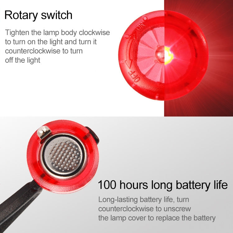 5 PCS Camping Night Running Arm Luminous Hanging Buckle Safety Light(Red)
