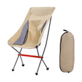 Outdoor Camping Beach Portable Ultra-Light Aluminum Alloy Folding Chair (Beige)