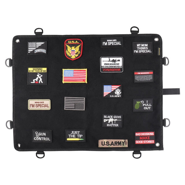 KOSIBATE CL-126 Hook and Loop Fastener Badge Storage Board with Hook(Black)