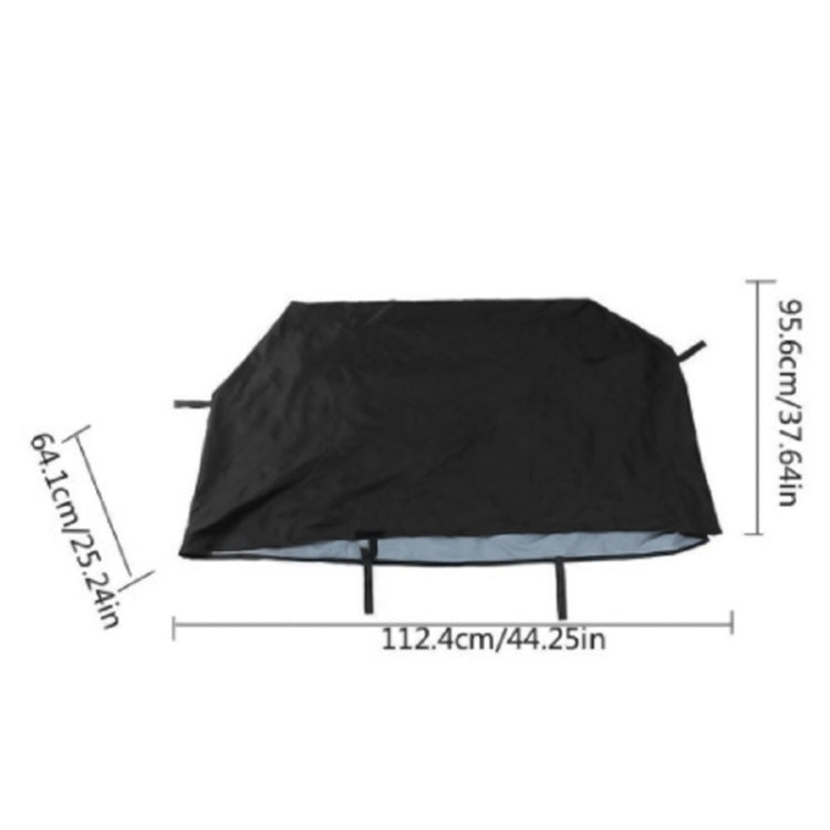 Outdoor Garden BBQ Grill Waterproof and Dustproof Cover, Size:112.4x64.1x95.6cm(Black)
