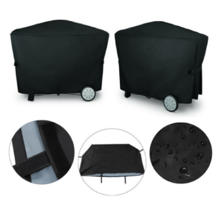 Outdoor Garden BBQ Grill Waterproof and Dustproof Cover, Size:112.4x64.1x95.6cm(Black)