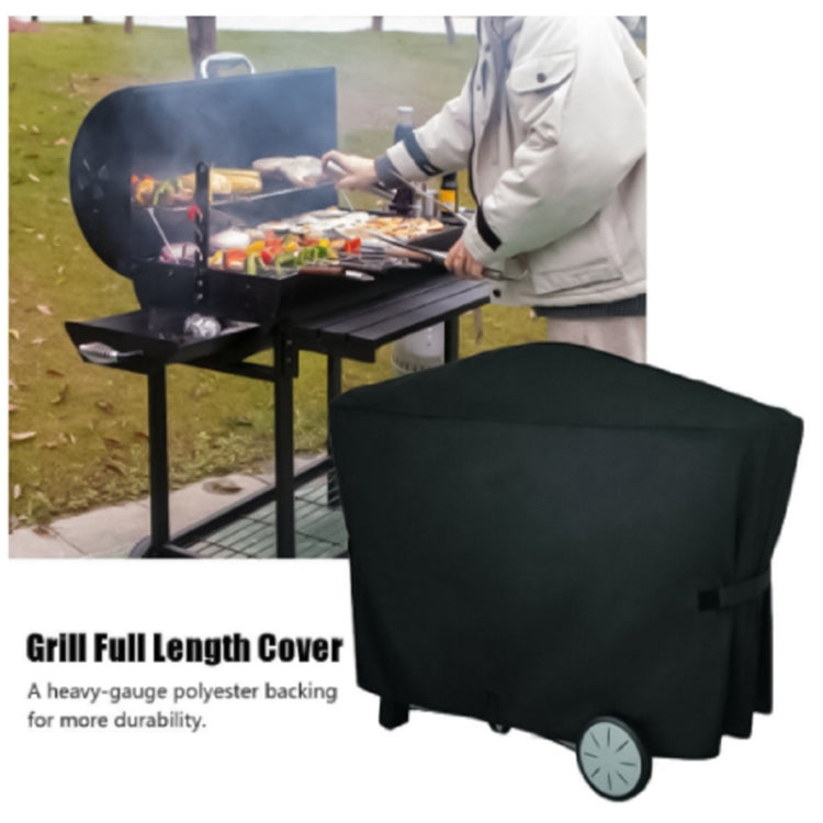 Outdoor Garden BBQ Grill Waterproof and Dustproof Cover, Size:112.4x64.1x95.6cm(Black)