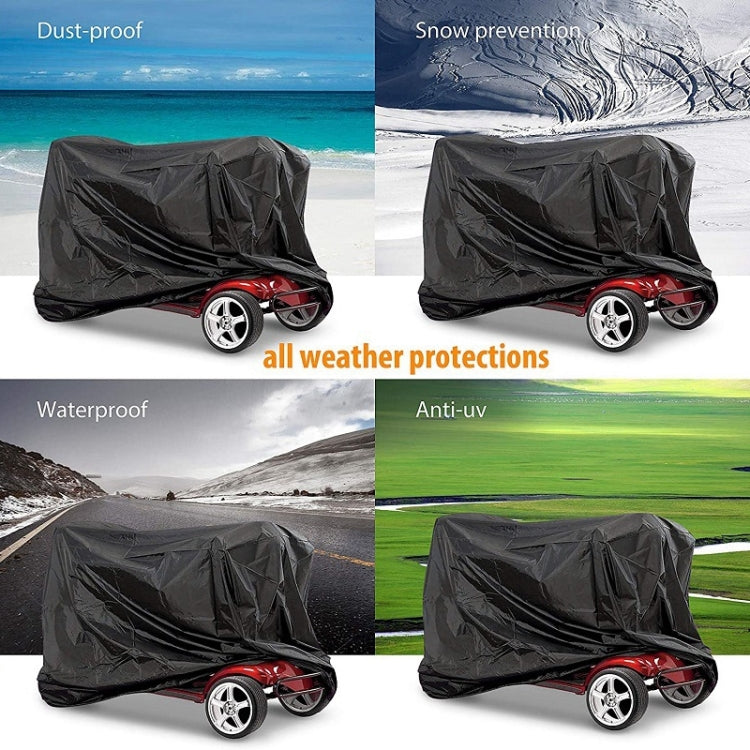 Electric Scooter Dustproof and Anti-ultraviolet Protective Cover,Size: 190x71x117cm (Black)
