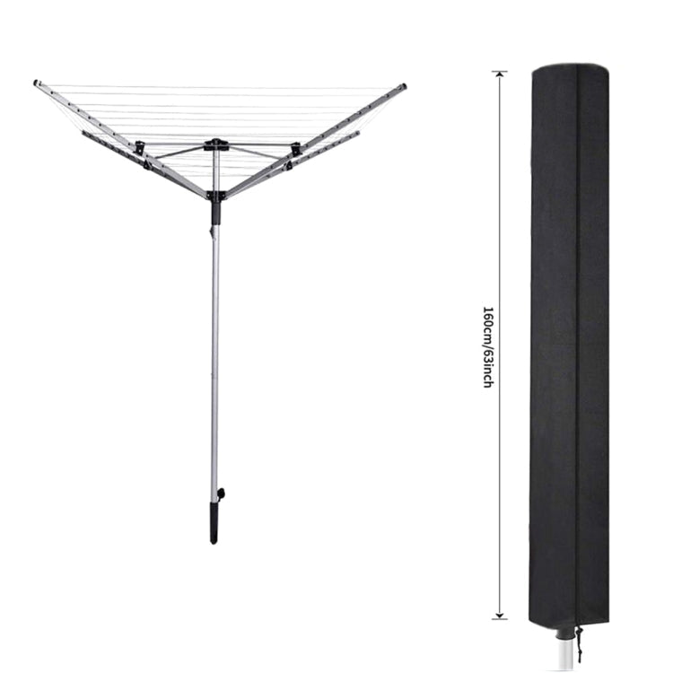 210D Oxford Cloth Outdoor Drying Rack Dustproof and Waterproof Protective Cover (Silver)