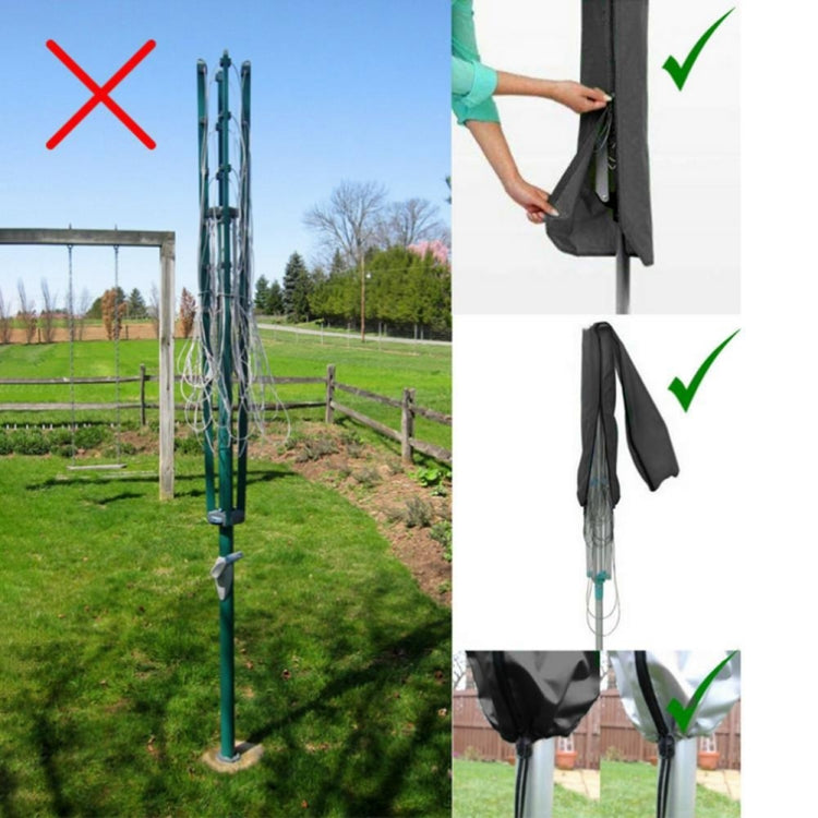 210D Oxford Cloth Outdoor Drying Rack Dustproof and Waterproof Protective Cover (Silver)