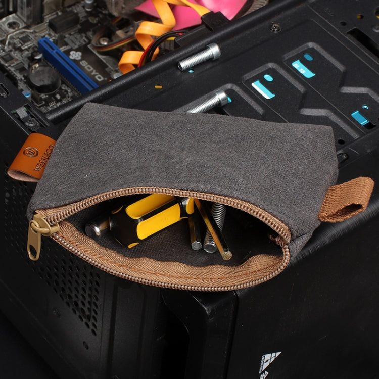 14.5 x 9 x 3cm Electrician Repair Hardware Tool Carrying Bag(Khaki)