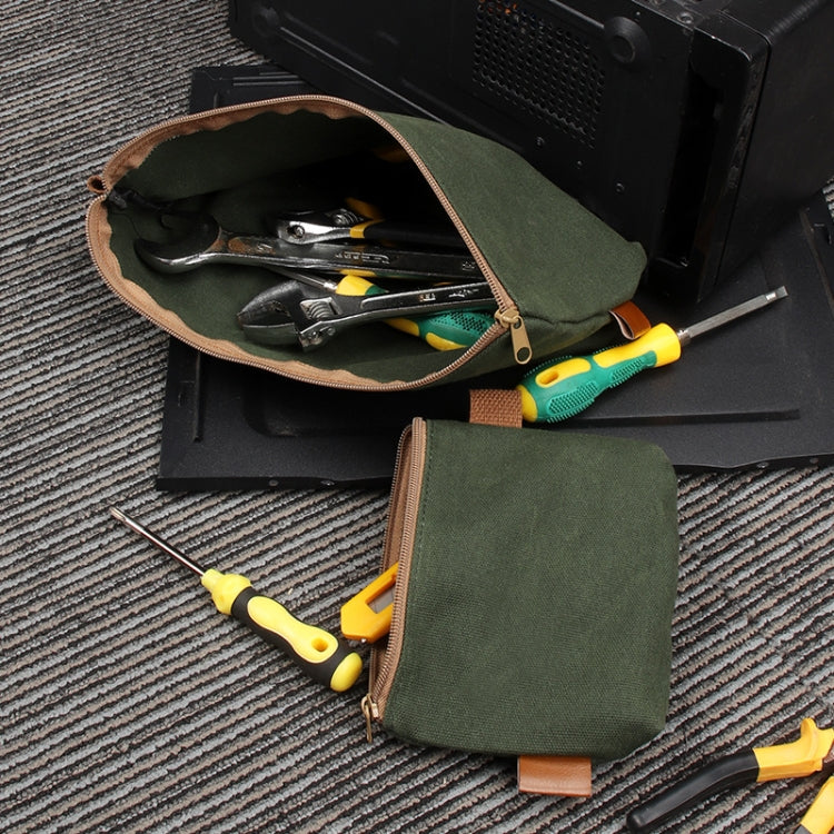 14.5 x 9 x 3cm Electrician Repair Hardware Tool Carrying Bag(Khaki)