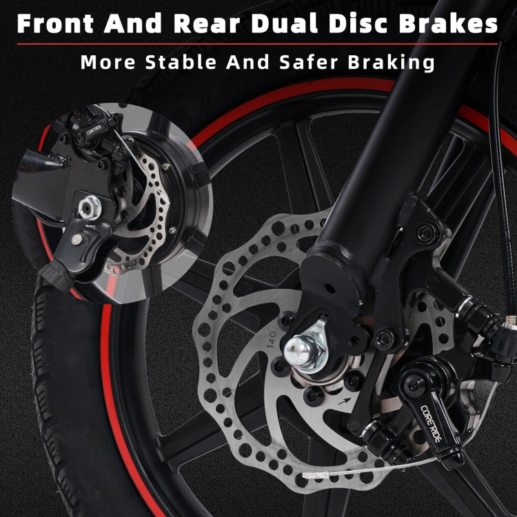 [EU Warehouse] HAPPYRUN HR-X40 350W 36V / 6AH Electric Bicycle with 14 inch Tires, EU Plug(Black)