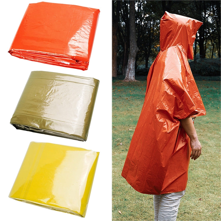 AOTU AT9052 Outdoor Camping Long First Aid Raincoat (Yellow)