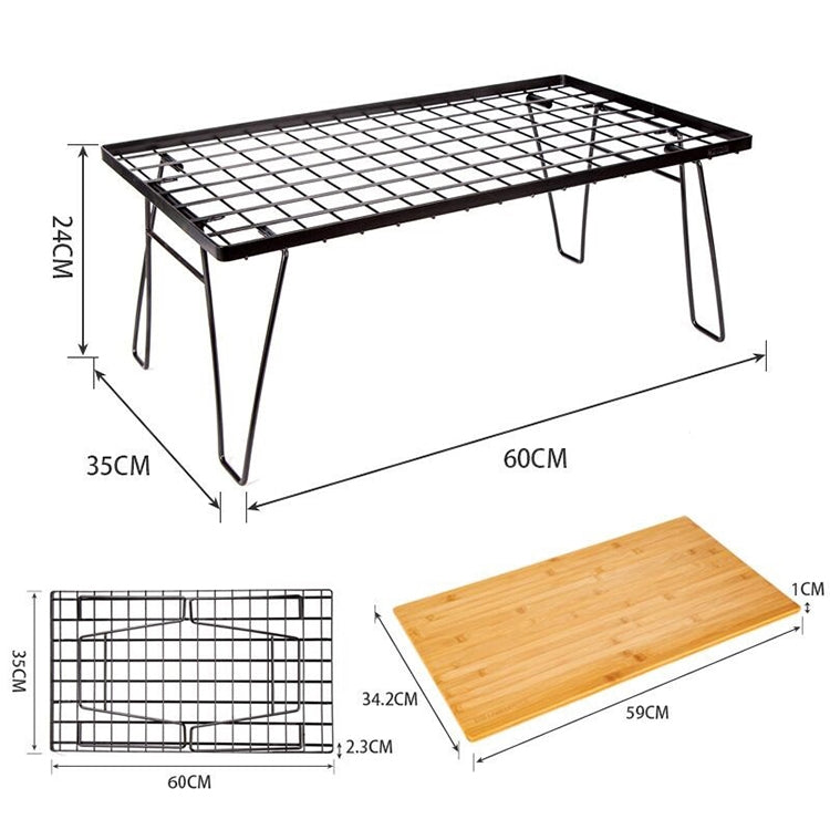 AOTU YT1001 Outdoor Bamboo Storage Bag with 2 Mesh Tables