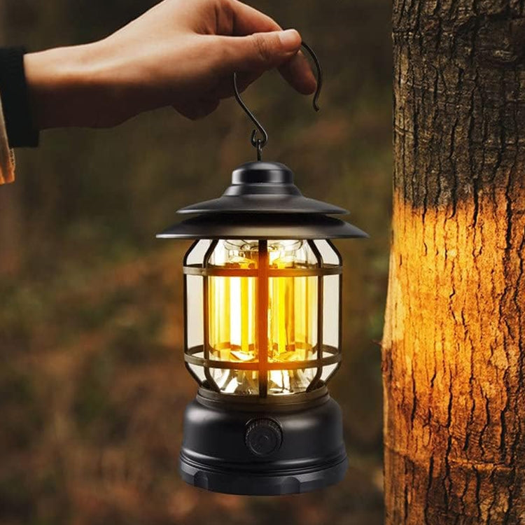 AOTU YT1030 Outdoor Retro Camping Light Emergency Hand Lamp(Black)