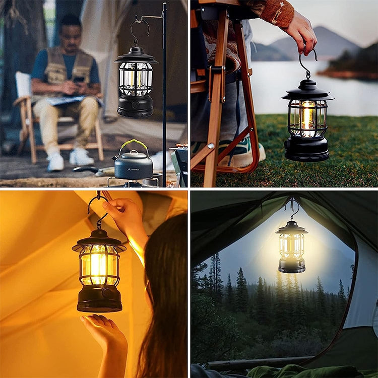 AOTU YT1030 Outdoor Retro Camping Light Emergency Hand Lamp(Black)