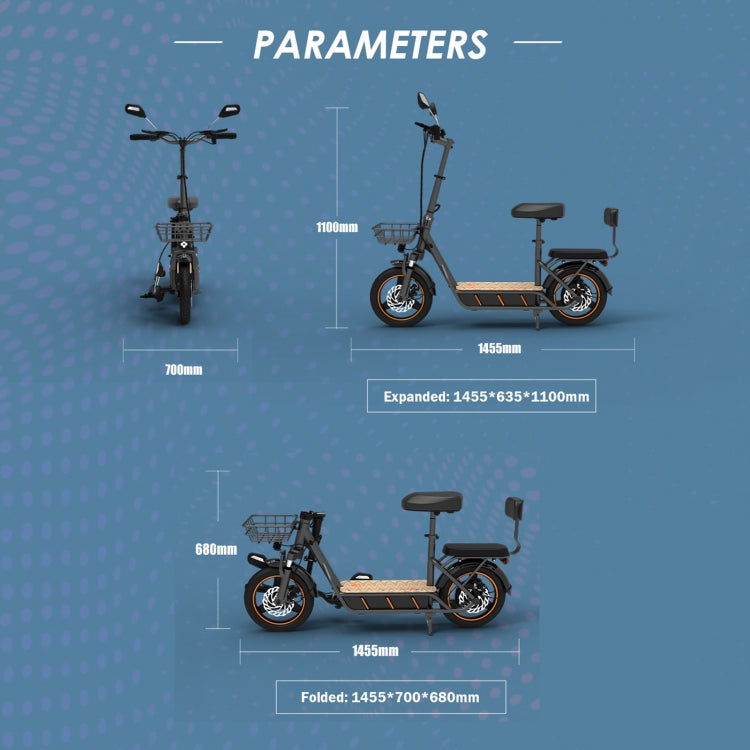 [EU Warehouse] KuKirin C1 Pro 500W 48V 26Ah Electric Offroad Scooter with 14 inch Tires & Rear Seat, EU Plug