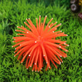 Aquarium Articles Decoration TPR Simulation Sea Urchin Ball Coral with Point, Size: S, Diameter: 7cm(Orange)