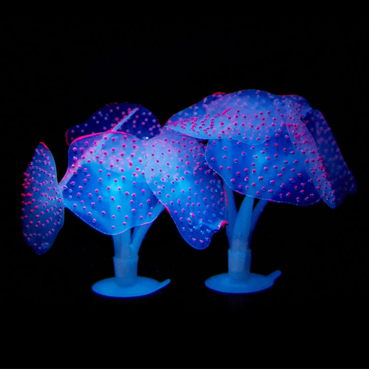 Aquarium Articles Decoration Silicone Simulation Fluorescent Sucker Jellyfish, Size: 10*10*9cm(Pink)