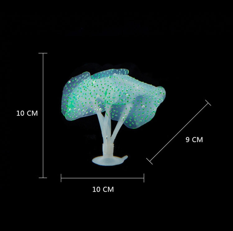 Aquarium Articles Decoration Silicone Simulation Fluorescent Sucker Jellyfish, Size: 10*10*9cm(Pink)