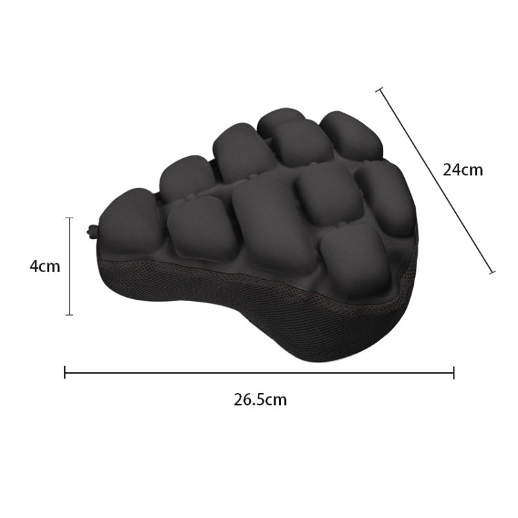 BC-203 1.0 M Size Bicycle Foldable Inflatable Airbag Cushion Seat Cover with Inflator (Black)