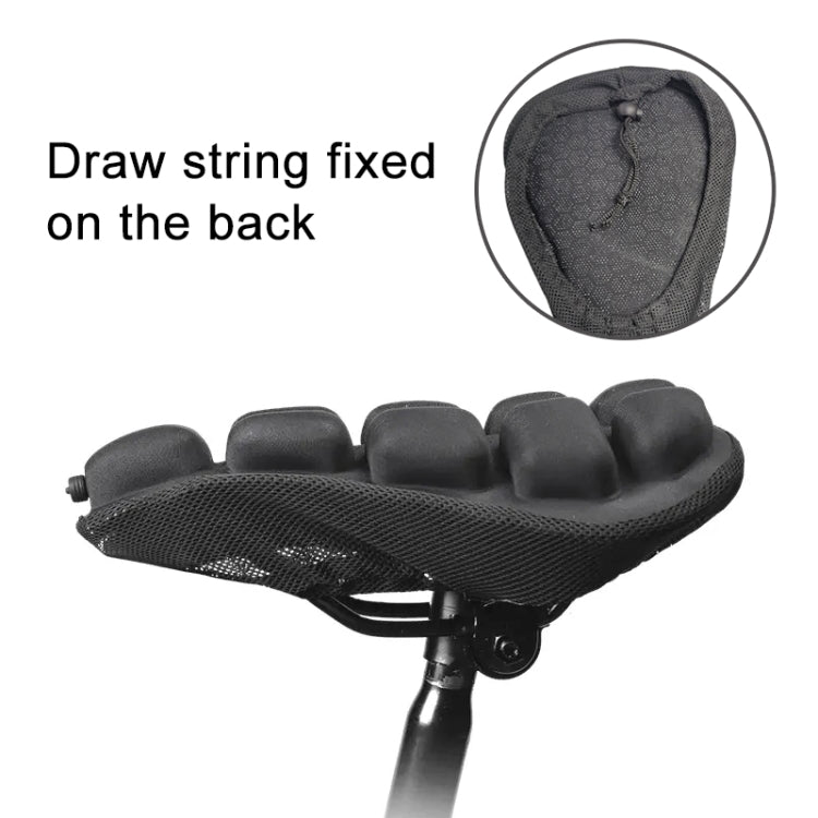 BC-203 1.0 M Size Bicycle Foldable Inflatable Airbag Cushion Seat Cover with Inflator (Black)